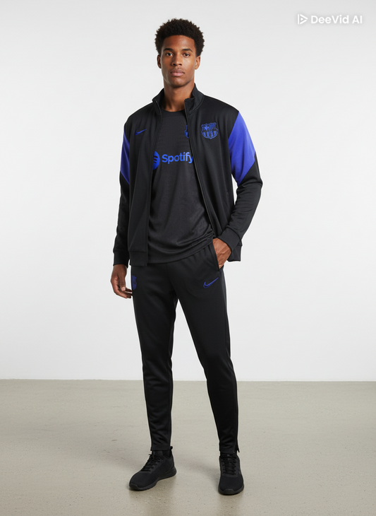 survetement Barca Bleu